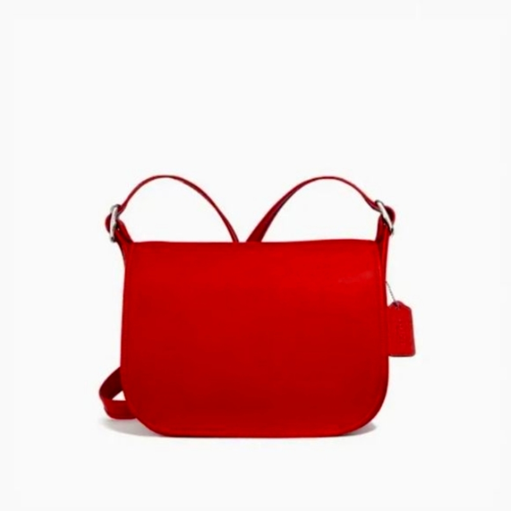 BNWT Coach Red Leather Messenger Bag